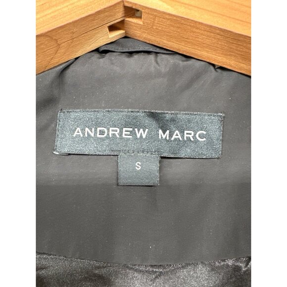 Andrew Marc Womens Puffer Vest Sz S Black Quilted Full-Zip Stretch Modern City - Picture 4 of 10